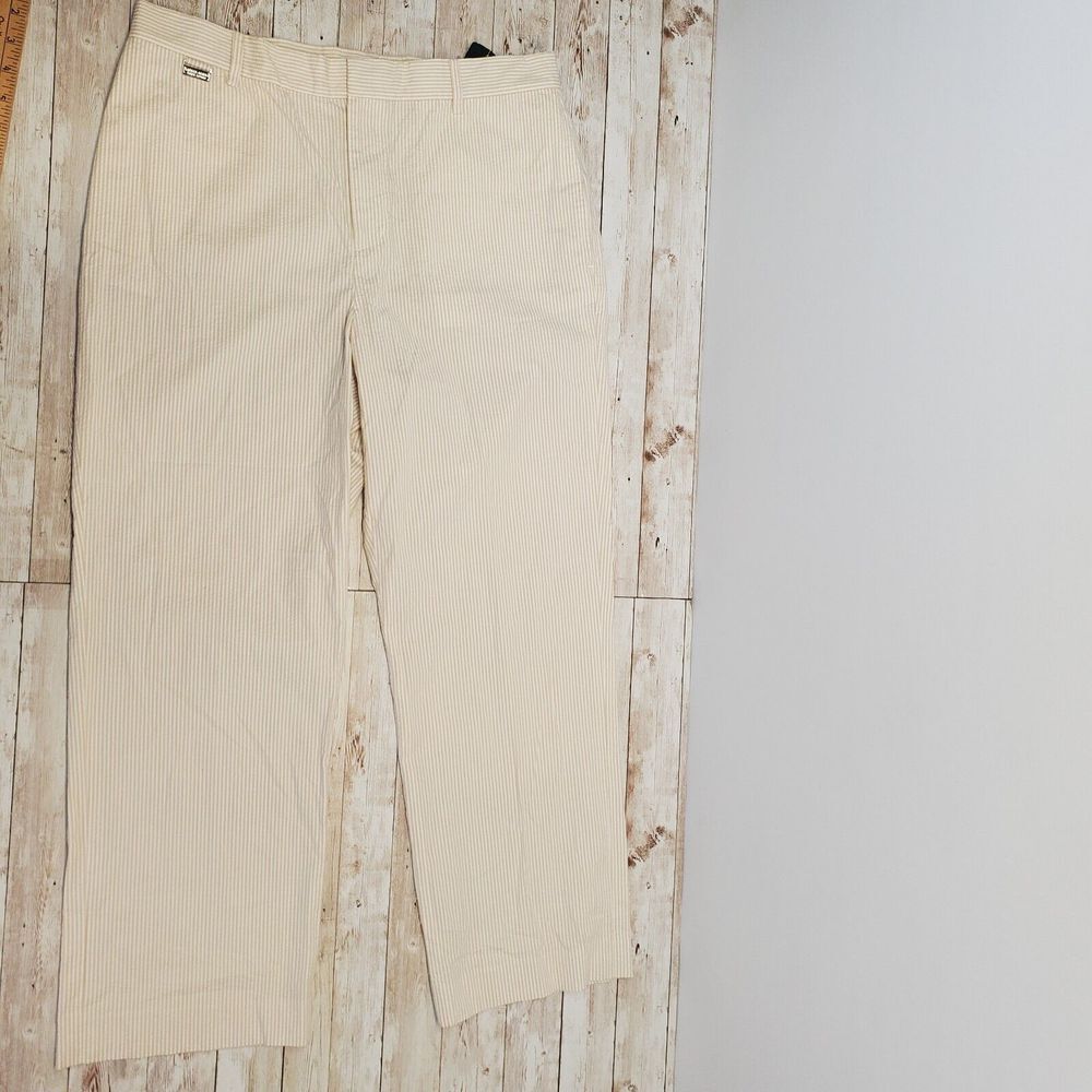Lauren Active Ralph Lauren White Pants‎ With Cream Stripe
